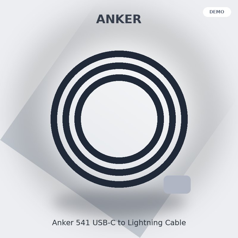 کابل تبدیل USB-C به Lightning انکر مدل 541 طول 1.8 متر - نمای اصلی