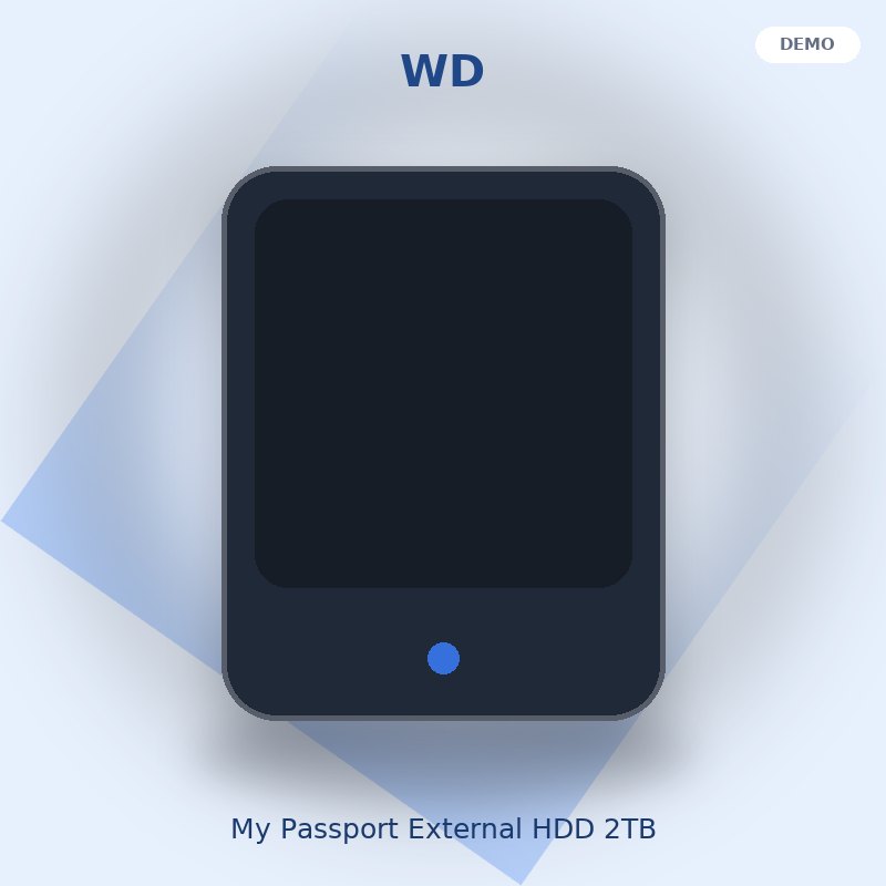 هارددیسک اکسترنال وسترن دیجیتال مدل My Passport ظرفیت 2 ترابایت - نمای اصلی